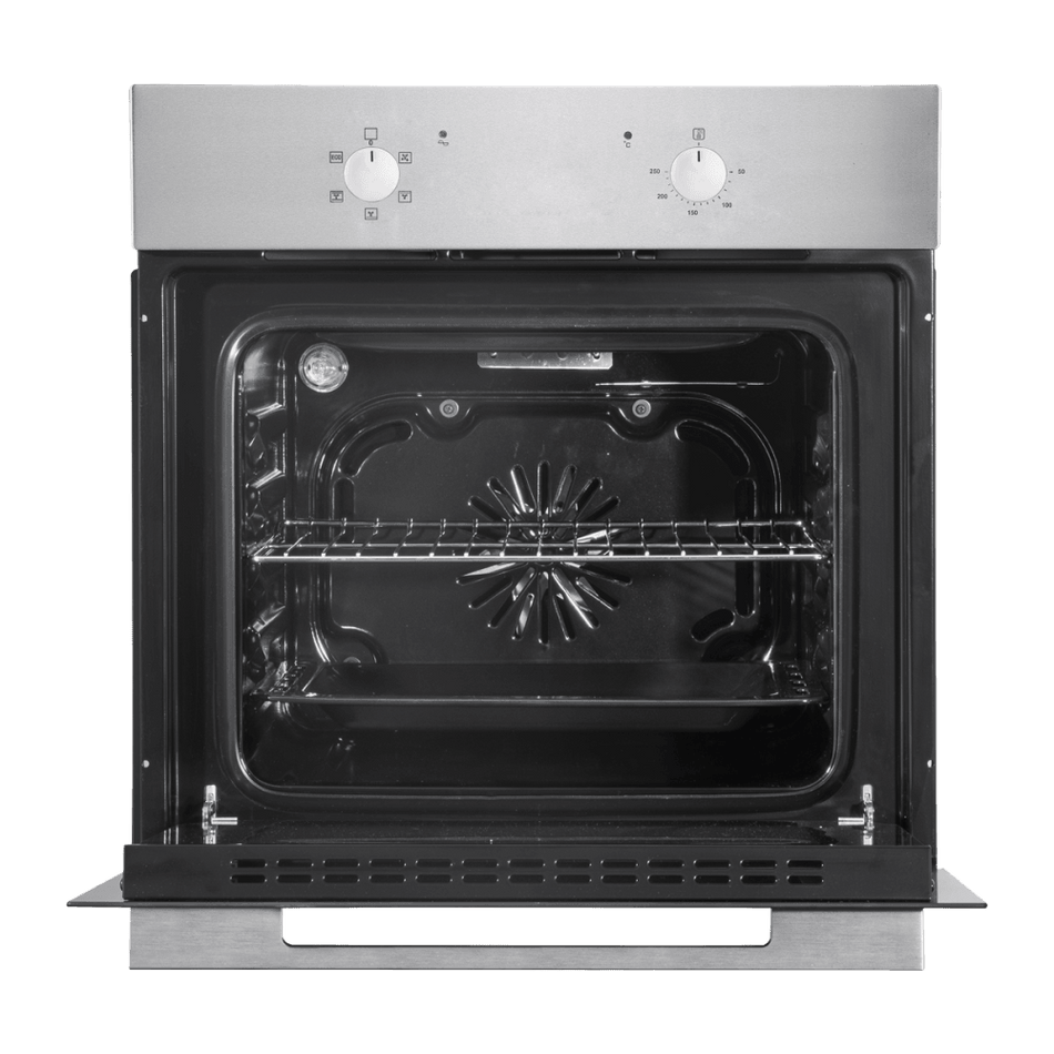 Baridi Integrated Fan-Assisted Electric Oven 60cm 55L Capacity - Black/Stainless Steel Model No- DH125