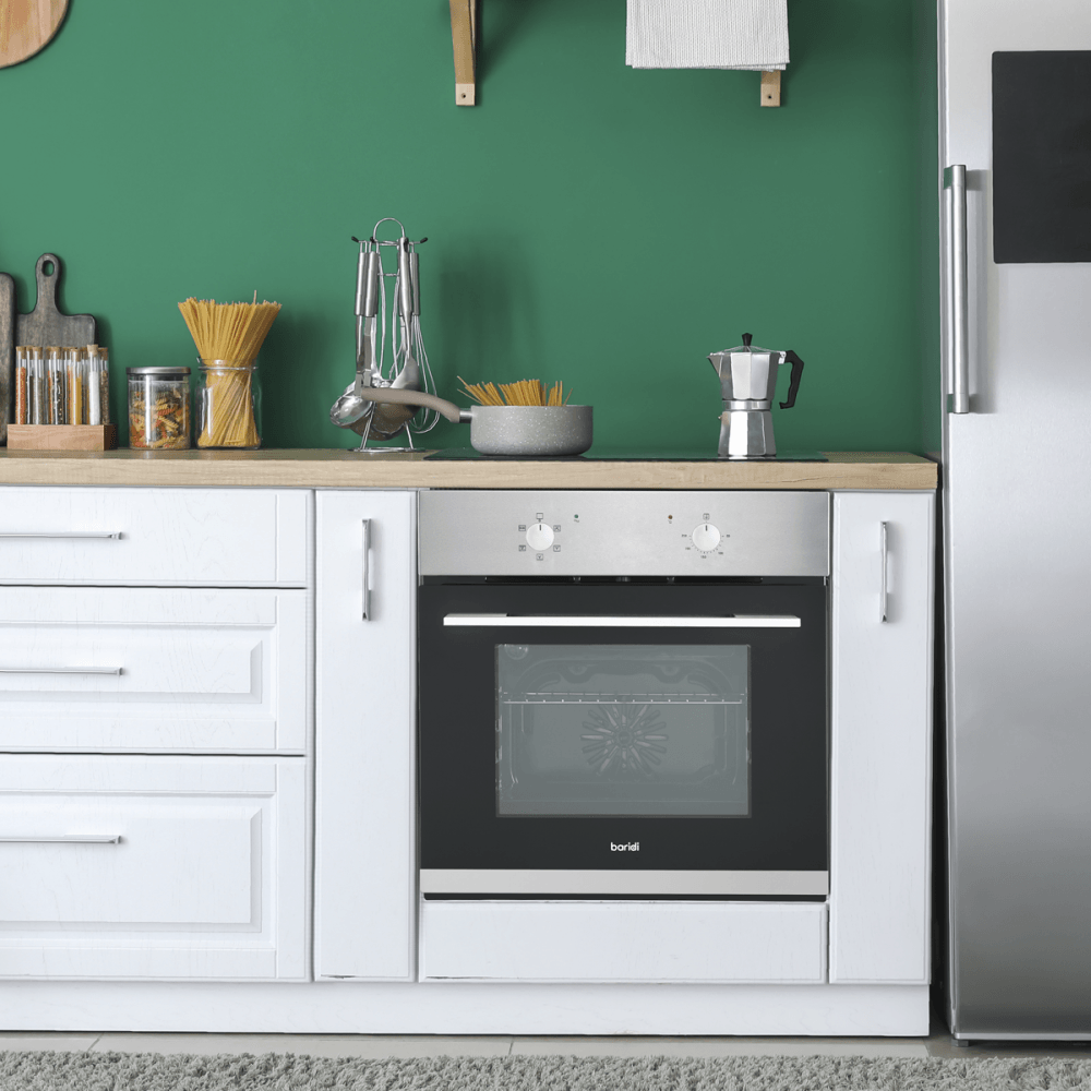 Baridi Integrated Fan-Assisted Electric Oven 60cm 55L Capacity - Black/Stainless Steel Model No- DH125