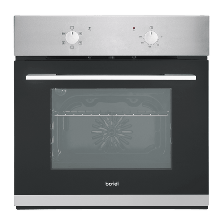 Baridi Integrated Fan-Assisted Electric Oven 60cm 55L Capacity - Black/Stainless Steel Model No- DH125