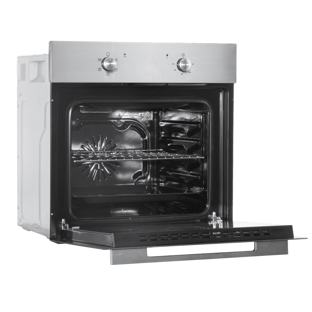 Baridi Integrated Fan-Assisted Electric Oven 60cm 55L Capacity - Black/Stainless Steel Model No- DH125