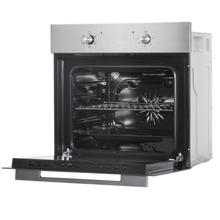 Baridi Integrated Fan-Assisted Electric Oven 60cm 55L Capacity - Black/Stainless Steel Model No- DH125