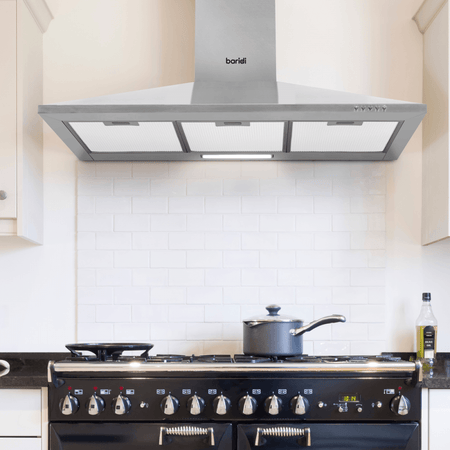 Baridi Cooker Hood with Carbon Filters 90cm - Stainless Steel Model No- DH127