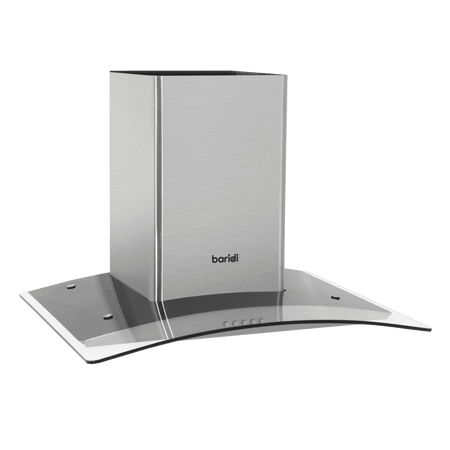 Baridi Curved Glass Cooker Hood with Carbon Filters & LED Lights 60cm - Stainless Steel Model No- DH128