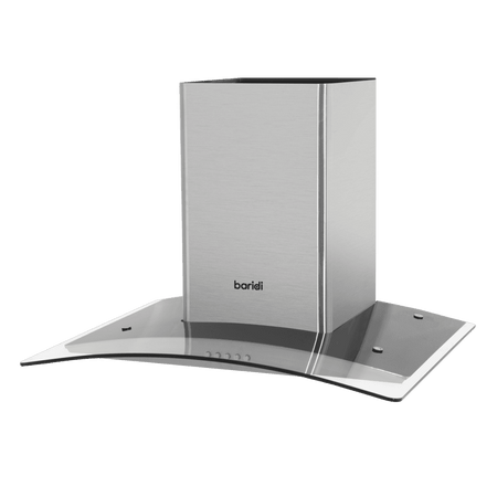 Baridi Curved Glass Cooker Hood with Carbon Filters & LED Lights 60cm - Stainless Steel Model No- DH128
