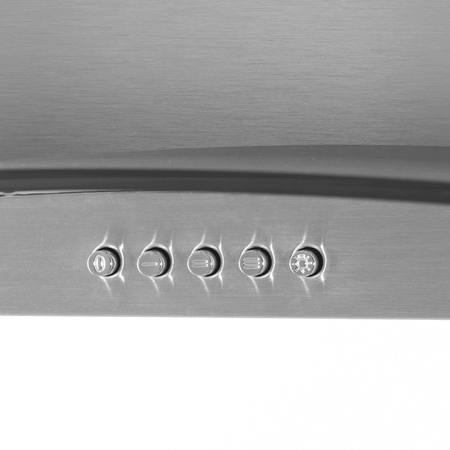 Baridi Curved Glass Cooker Hood with Carbon Filters & LED Lights 60cm - Stainless Steel Model No- DH128