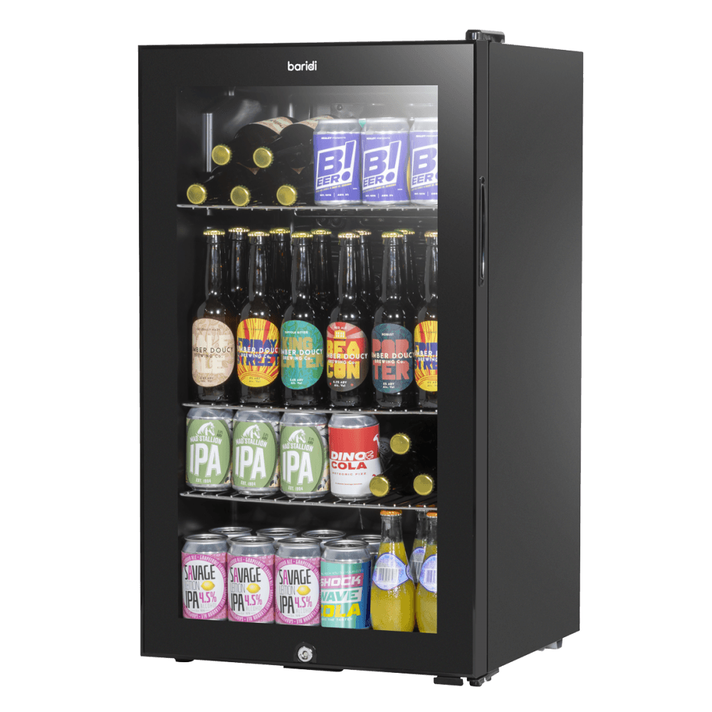 Baridi Wine, Beer & Drinks Fridge 85L Capacity - Black Model No- DH13