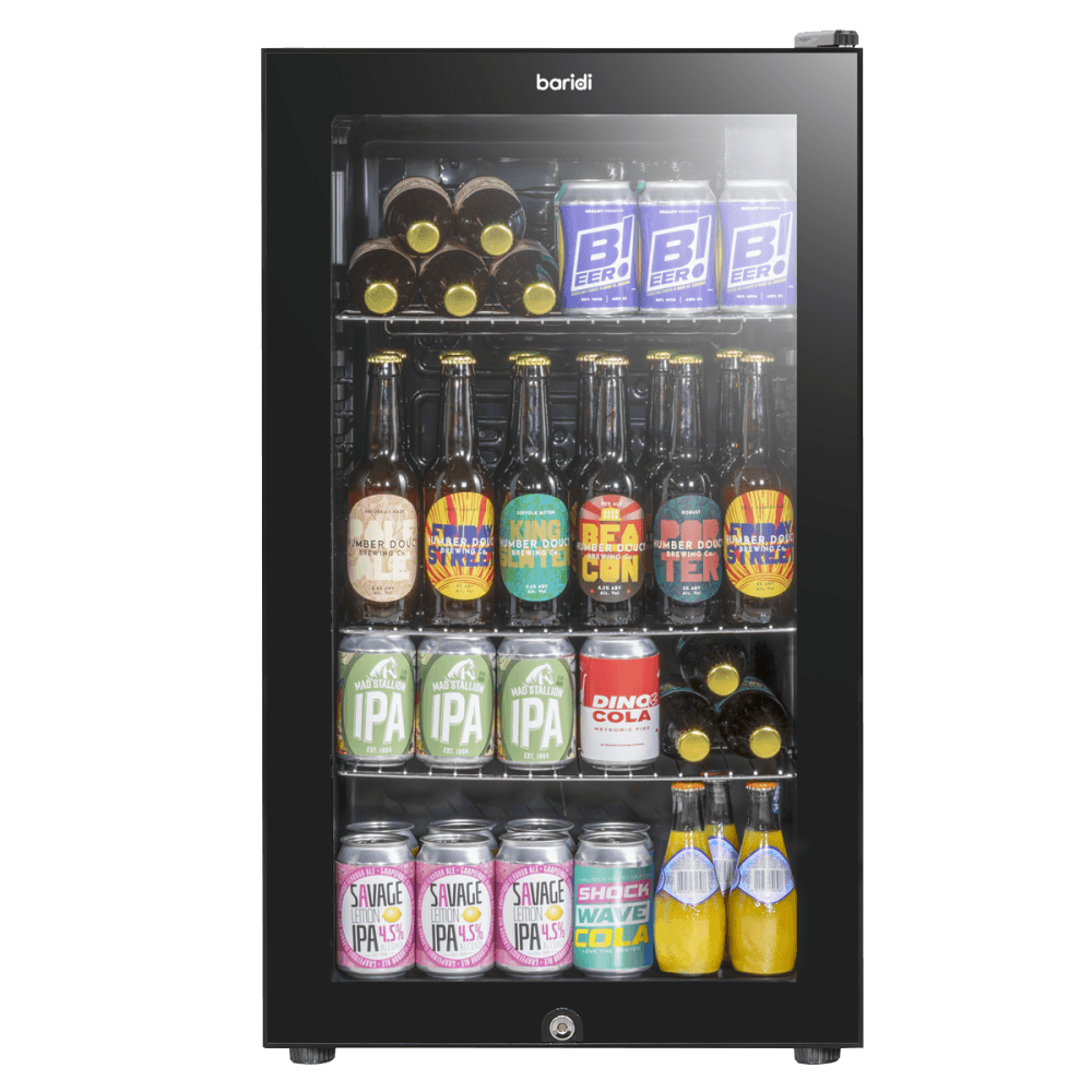 Baridi Wine, Beer & Drinks Fridge 85L Capacity - Black Model No- DH13