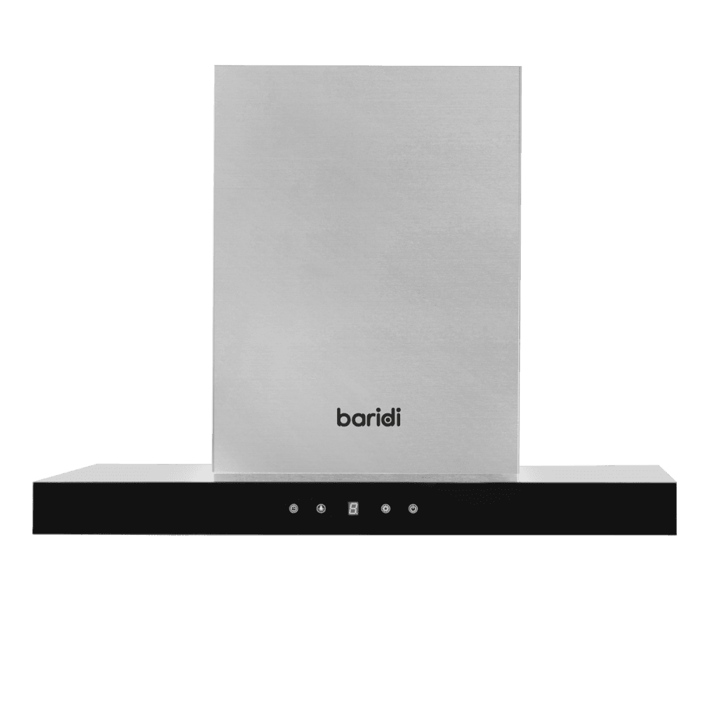 Baridi T-Shape Chimney Cooker Hood with Carbon Filters 60cm - Stainless Steel Model No- DH130