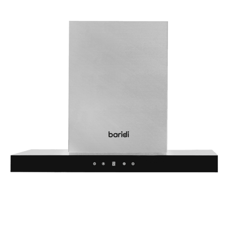 Baridi T-Shape Chimney Cooker Hood with Carbon Filters 60cm - Stainless Steel Model No- DH130