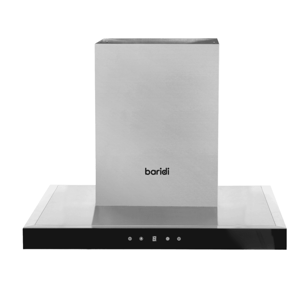 Baridi T-Shape Chimney Cooker Hood with Carbon Filters 60cm - Stainless Steel Model No- DH130