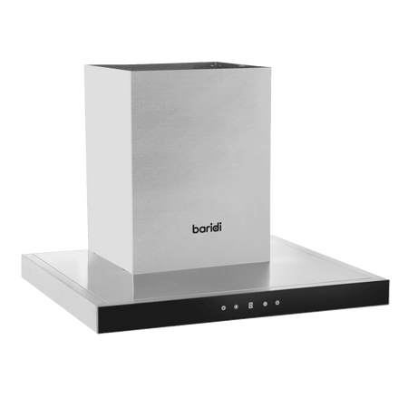 Baridi T-Shape Chimney Cooker Hood with Carbon Filters 60cm - Stainless Steel Model No- DH130