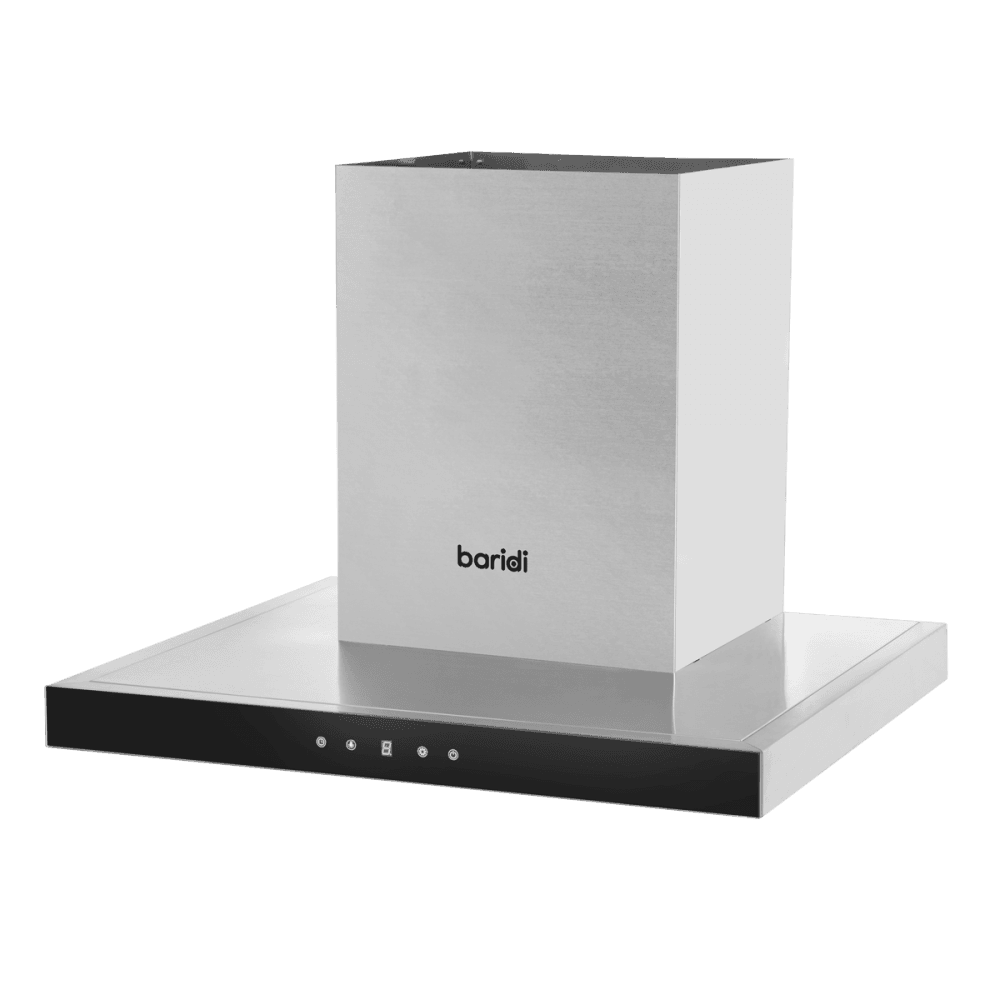 Baridi T-Shape Chimney Cooker Hood with Carbon Filters 60cm - Stainless Steel Model No- DH130