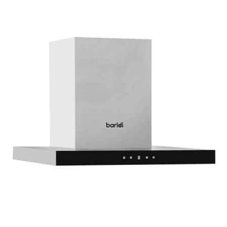 Baridi T-Shape Chimney Cooker Hood with Carbon Filters 60cm - Stainless Steel Model No- DH130