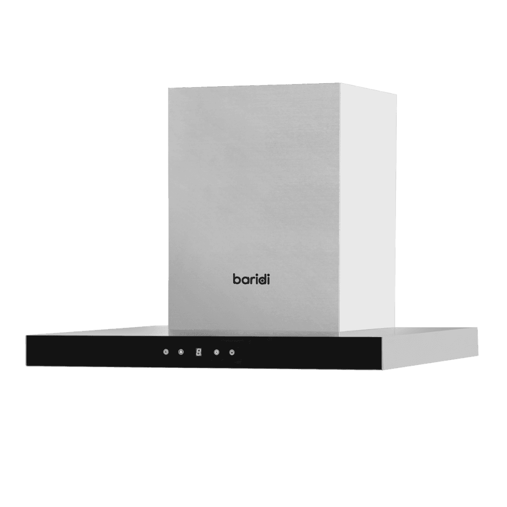 Baridi T-Shape Chimney Cooker Hood with Carbon Filters 60cm - Stainless Steel Model No- DH130