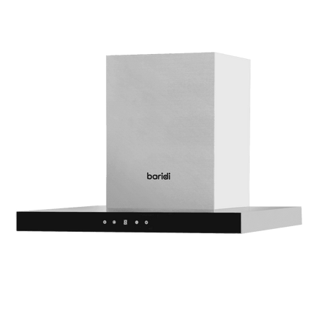 Baridi T-Shape Chimney Cooker Hood with Carbon Filters 60cm - Stainless Steel Model No- DH130