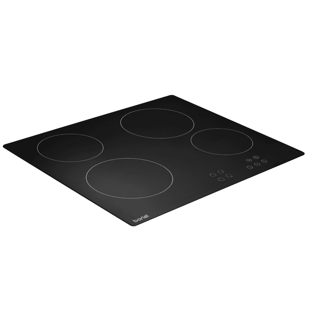 Baridi Integrated Ceramic Hob with 4 Cooking Zones 60cm - Black Glass Model No- DH131