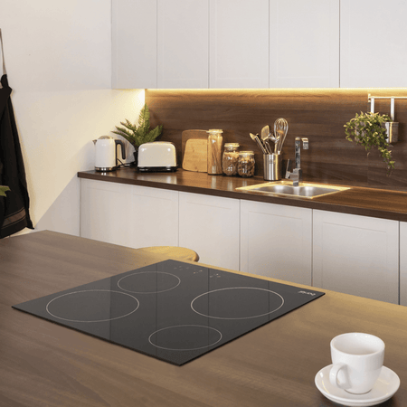 Baridi Integrated Ceramic Hob with 4 Cooking Zones 60cm - Black Glass Model No- DH131