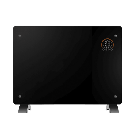 Baridi Electric Glass Panel Heater, 1500W, Thermostat Controlled 24Hr 7 Day Timer, Wi-Fi Enabled, Remote Control, Black - DH137 Model No- DH137