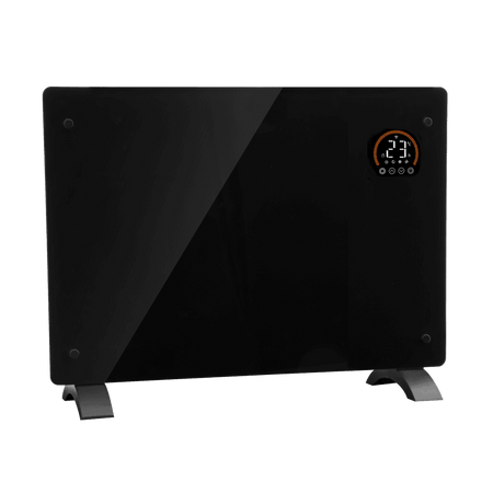 Baridi Electric Glass Panel Heater, 1500W, Thermostat Controlled 24Hr 7 Day Timer, Wi-Fi Enabled, Remote Control, Black - DH137 Model No- DH137