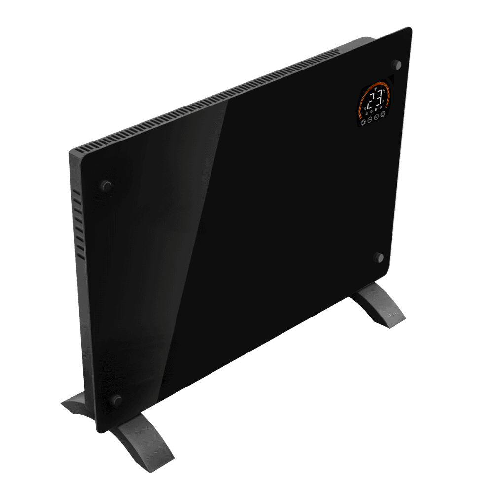 Baridi Electric Glass Panel Heater, 1500W, Thermostat Controlled 24Hr 7 Day Timer, Wi-Fi Enabled, Remote Control, Black - DH137 Model No- DH137