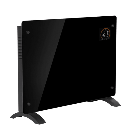 Baridi Electric Glass Panel Heater, 1500W, Thermostat Controlled 24Hr 7 Day Timer, Wi-Fi Enabled, Remote Control, Black - DH137 Model No- DH137