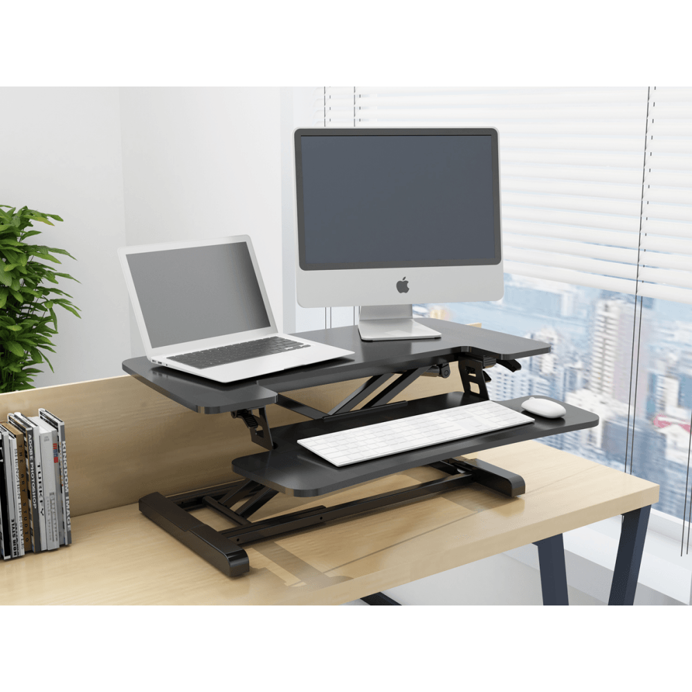 Dellonda 71cm Adjustable-Height Standing Desk Riser 15kg Capacity Model No- DH14