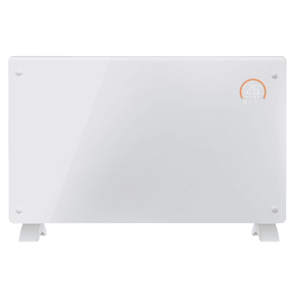 Baridi Electric Glass Panel Heater, 2000W, Thermostat Controlled 24Hr 7 Day Timer, Wi-Fi Enabled, Remote Control, White Model No- DH140