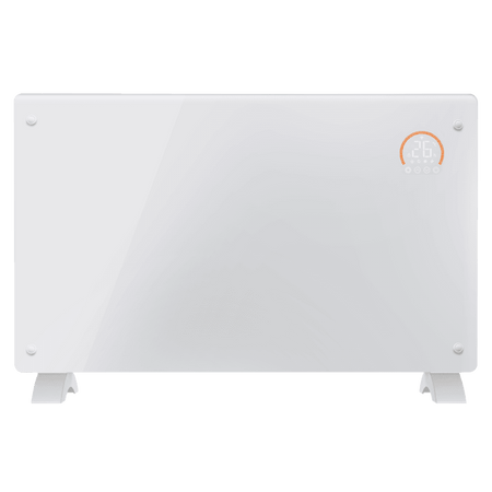 Baridi Electric Glass Panel Heater, 2000W, Thermostat Controlled 24Hr 7 Day Timer, Wi-Fi Enabled, Remote Control, White Model No- DH140