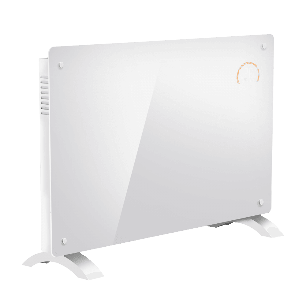 Baridi Electric Glass Panel Heater, 2000W, Thermostat Controlled 24Hr 7 Day Timer, Wi-Fi Enabled, Remote Control, White Model No- DH140
