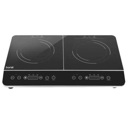 Baridi Portable Induction Hob with 2 Cooking Zones 60 x 36 x 6.5cm - Black Model No- DH146