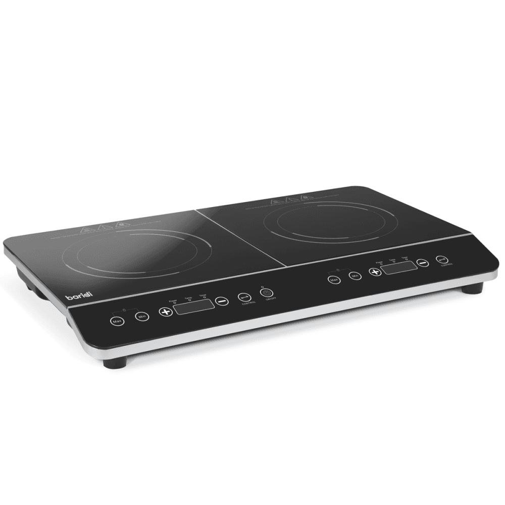 Baridi Portable Induction Hob with 2 Cooking Zones 60 x 36 x 6.5cm - Black Model No- DH146