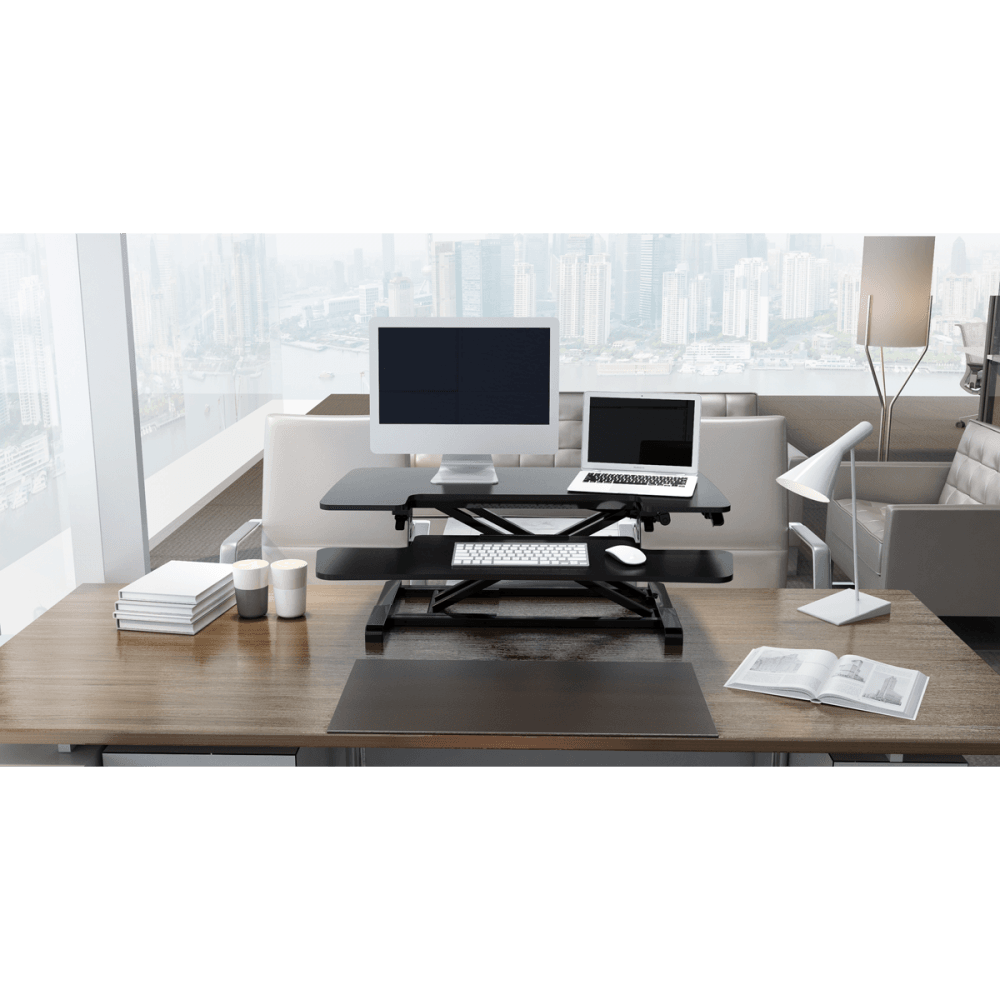 Dellonda 89cm Adjustable-Height Standing Desk Riser 15kg Capacity Model No- DH15