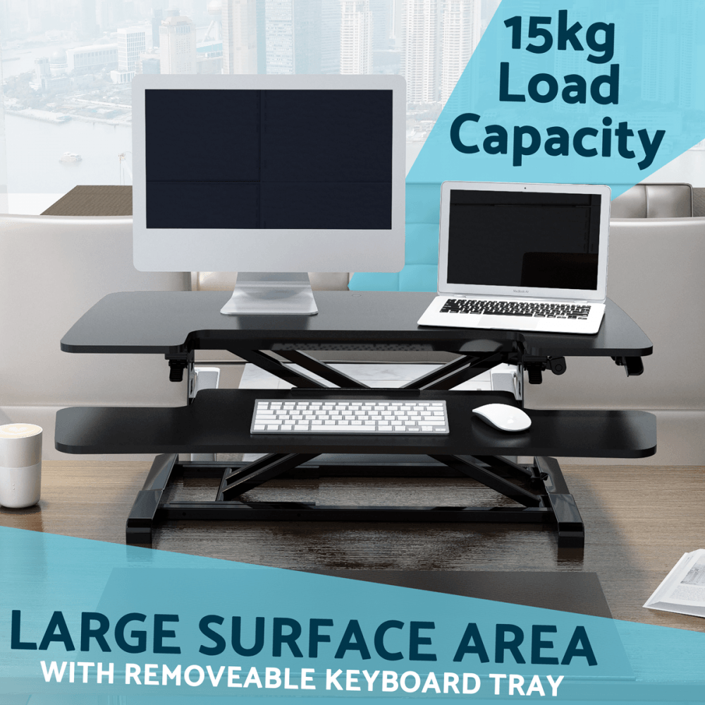 Dellonda 89cm Adjustable-Height Standing Desk Riser 15kg Capacity Model No- DH15