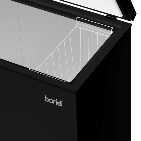 Baridi Freestanding Chest Freezer 142L Capacity - Black Model No- DH152