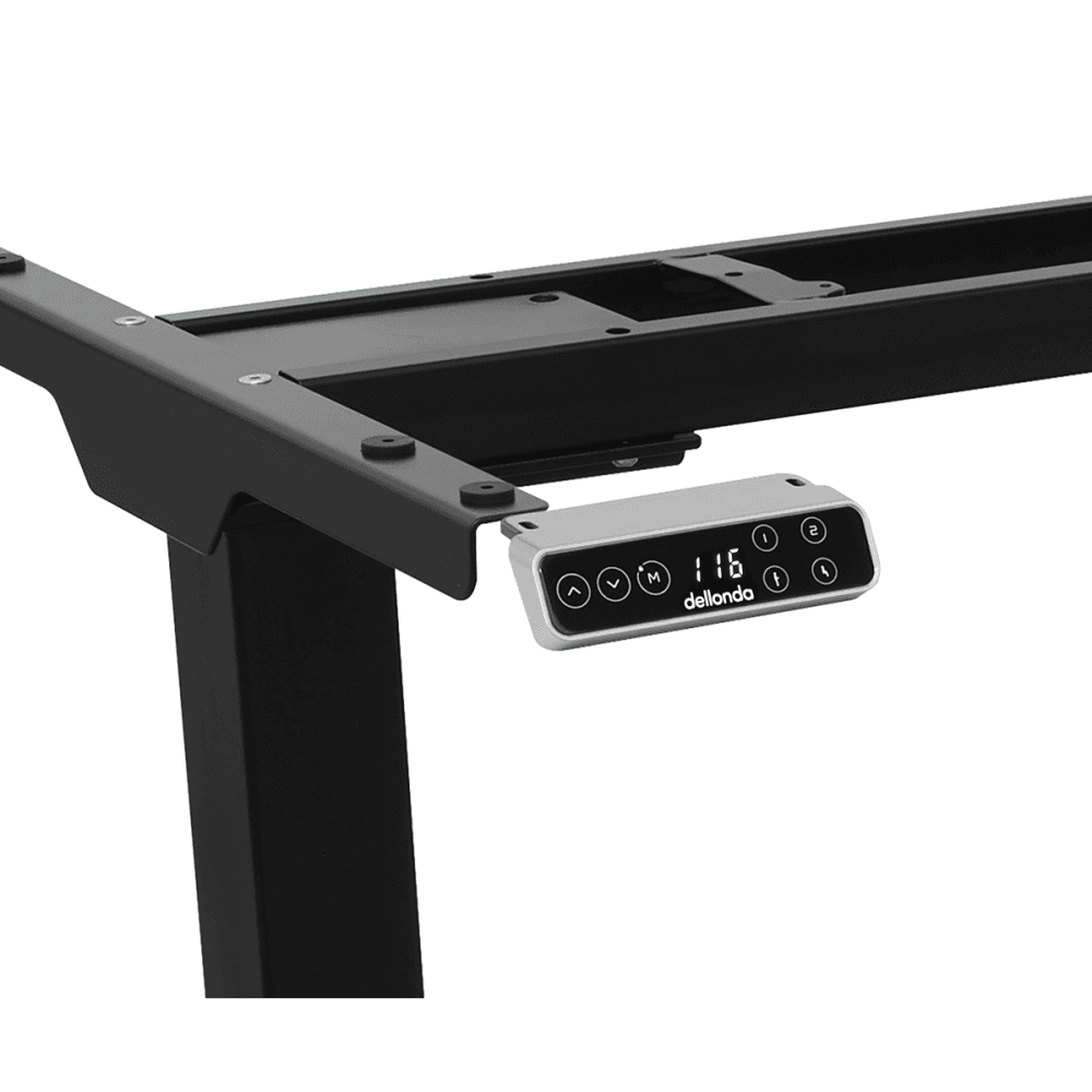 Dellonda Dual Motor Ultra-Quiet Desk Frame with Digital Controls 100kg Capacity - Black Model No- DH16