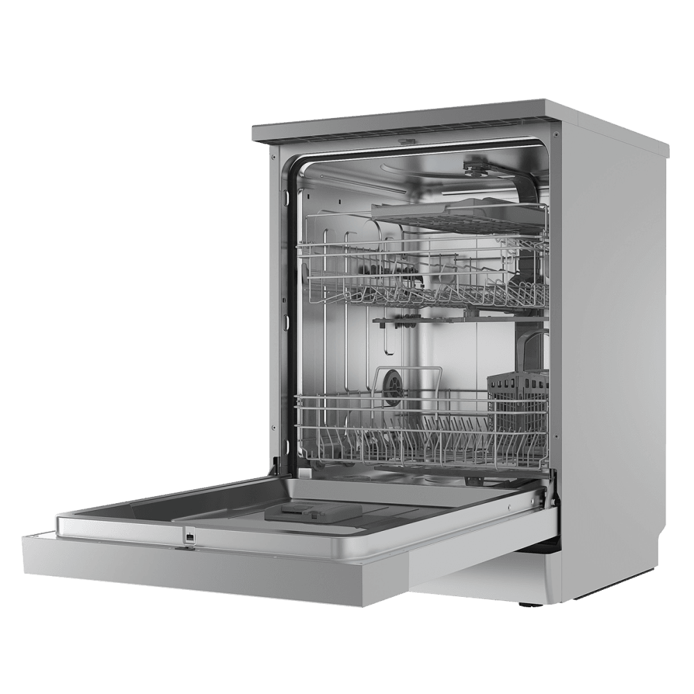 Baridi Regular Sized Freestanding Dishwasher 60cm Wide 14 Place Settings - Silver Model No- DH167