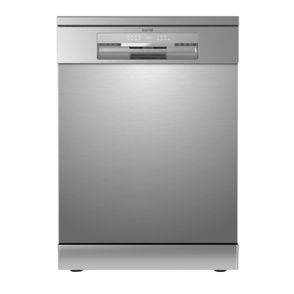 Baridi Regular Sized Freestanding Dishwasher 60cm Wide 14 Place Settings - Silver Model No- DH167