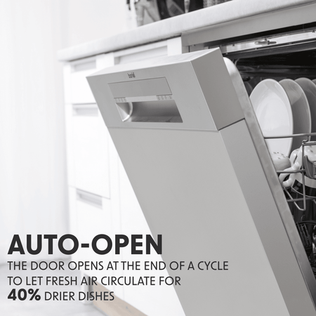 Baridi Regular Sized Freestanding Dishwasher 60cm Wide 14 Place Settings - Silver Model No- DH167