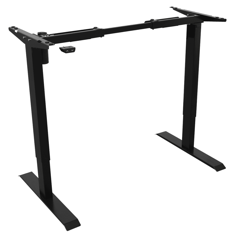 Dellonda Single Motor Ultra-Quiet Adjustable-Height Desk Frame 70kg Capacity - Black Model No- DH17