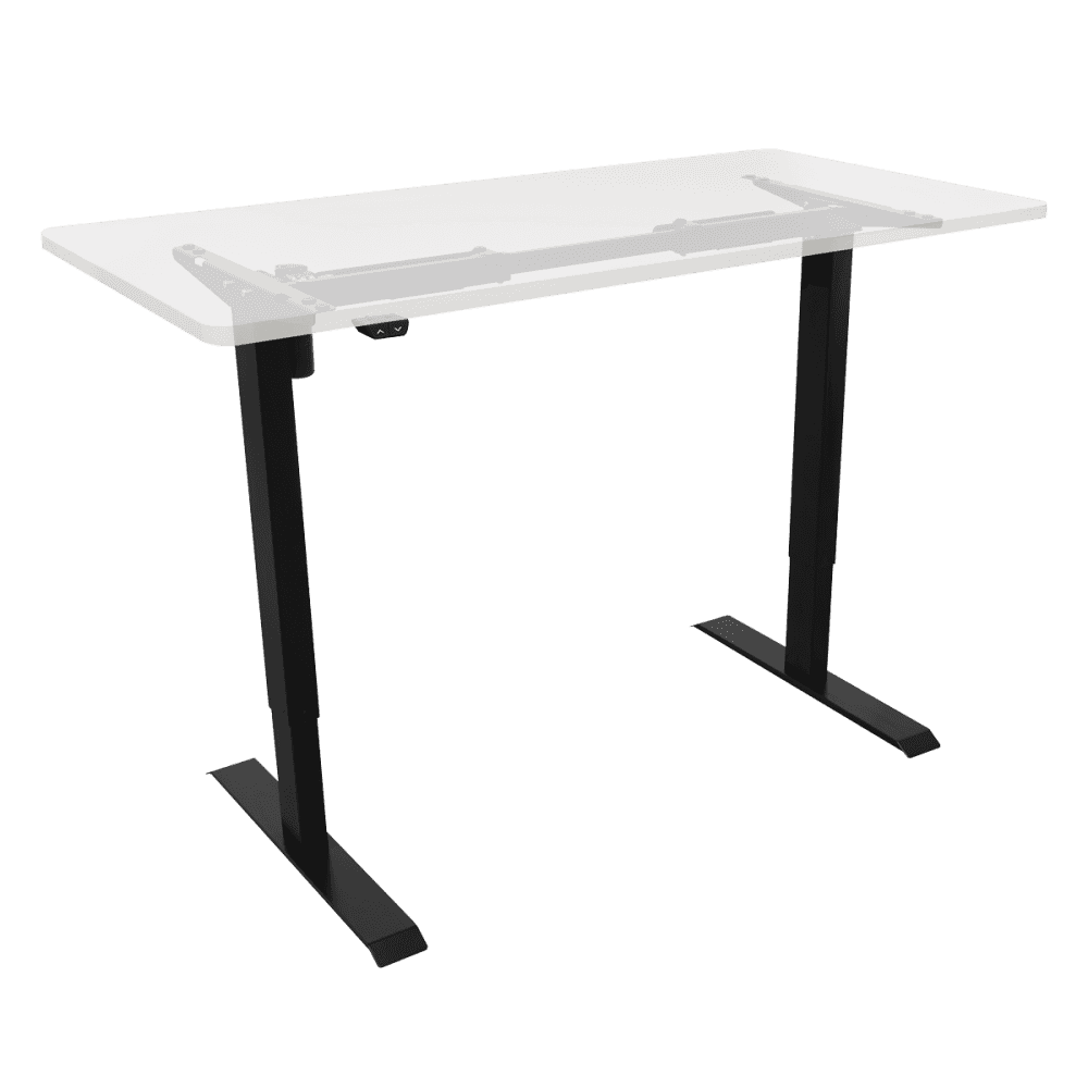 Dellonda Single Motor Ultra-Quiet Adjustable-Height Desk Frame 70kg Capacity - Black Model No- DH17