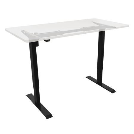 Dellonda Single Motor Ultra-Quiet Adjustable-Height Desk Frame 70kg Capacity - Black Model No- DH17