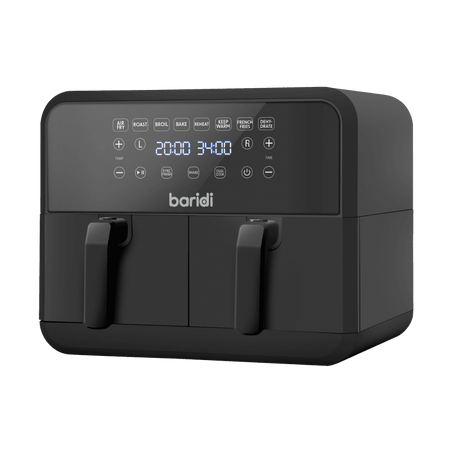 Baridi Dual Zone Air Fryer with 8 Preset Functions 8L Capacity Model No- DH172