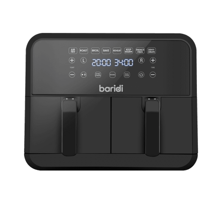 Baridi Dual Zone Air Fryer with 8 Preset Functions 8L Capacity Model No- DH172