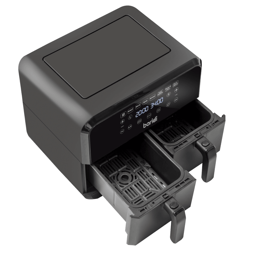 Baridi Dual Zone Air Fryer with 8 Preset Functions 8L Capacity Model No- DH172