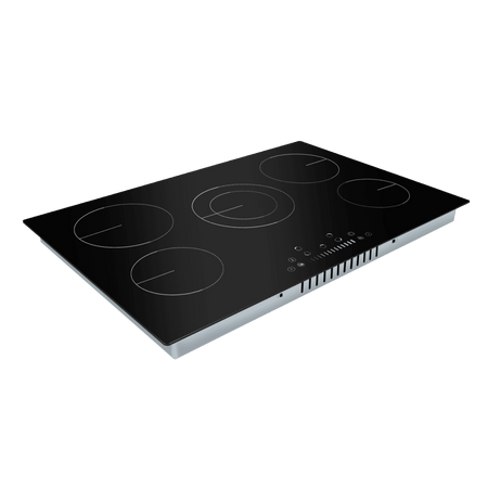 Baridi Integrated Ceramic Hob with 5 Cooking Zones 77cm - Black Glass Model No- DH175