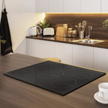 Baridi Integrated Ceramic Hob with 5 Cooking Zones 77cm - Black Glass Model No- DH175