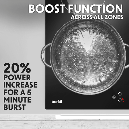 Baridi Integrated Induction Hob with 4 Cooking Zones 60cm 2800W Output Model No- DH177
