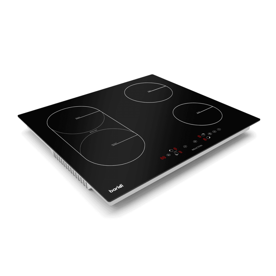 Baridi Integrated Induction Hob with 4 Cooking Zones & Bridge Zone 60cm 2800W Output Model No- DH178