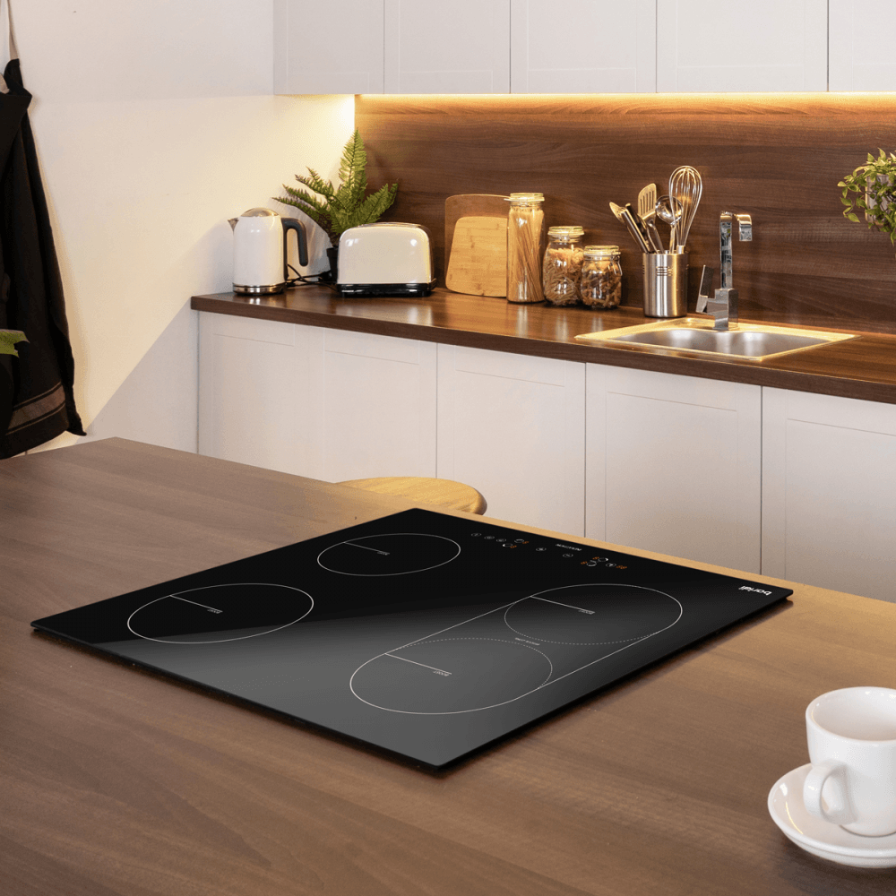 Baridi Integrated Induction Hob with 4 Cooking Zones & Bridge Zone 60cm 2800W Output Model No- DH178