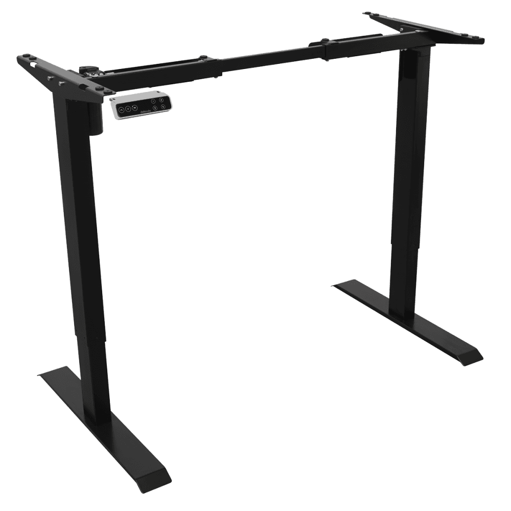 Dellonda Single Motor Ultra-Quiet Adjustable-Height Desk Frame with Digital Control Panel 70kg Capacity - Black Model No- DH18